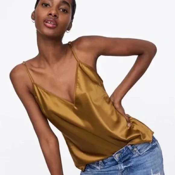 Zara Tops - Zara Bronze tank top